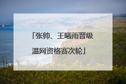 张帅、王曦雨晋级温网资格赛次轮