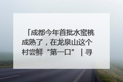 成都今年首批水蜜桃成熟了，在龙泉山这个村尝鲜“第一口”｜寻找和美乡村推荐官