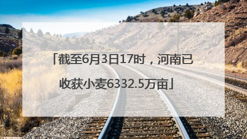 截至6月3日17时，河南已收获小麦6332.5万亩