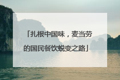 扎根中国味，麦当劳的国民餐饮蜕变之路