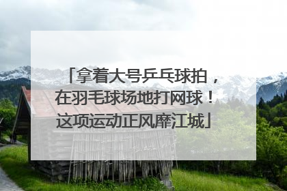 拿着大号乒乓球拍，在羽毛球场地打网球！这项运动正风靡江城