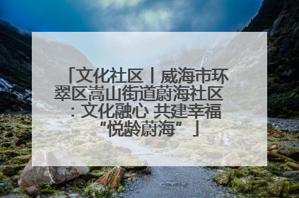 文化社区丨威海市环翠区嵩山街道蔚海社区：文化融心 共建幸福“悦龄蔚海”