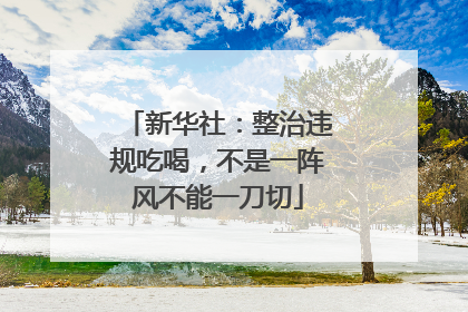 新华社：整治违规吃喝，不是一阵风不能一刀切