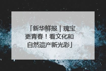新华鲜报｜瑰宝更青春！看文化和自然遗产新光彩