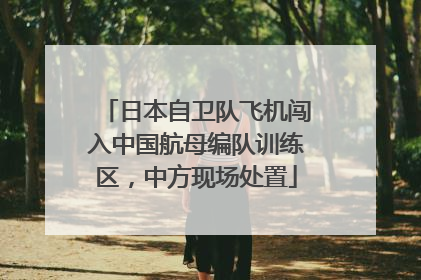 日本自卫队飞机闯入中国航母编队训练区，中方现场处置