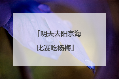明天去阳宗海比赛吃杨梅