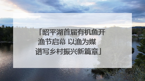 昭平湖首届有机鱼开渔节启幕 以渔为媒 谱写乡村振兴新篇章