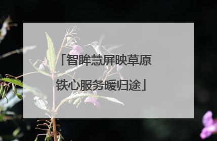 智眸慧屏映草原 铁心服务暖归途