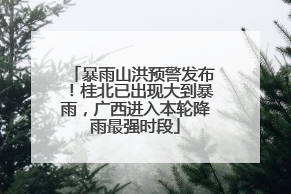 暴雨山洪预警发布！桂北已出现大到暴雨，广西进入本轮降雨最强时段