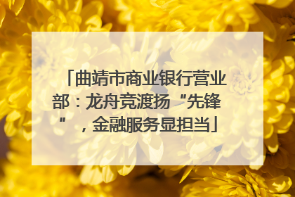 曲靖市商业银行营业部：龙舟竞渡扬“先锋”，金融服务显担当