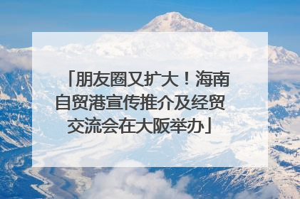 朋友圈又扩大！海南自贸港宣传推介及经贸交流会在大阪举办