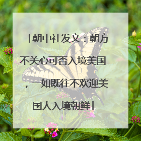 朝中社发文：朝方不关心可否入境美国，一如既往不欢迎美国人入境朝鲜