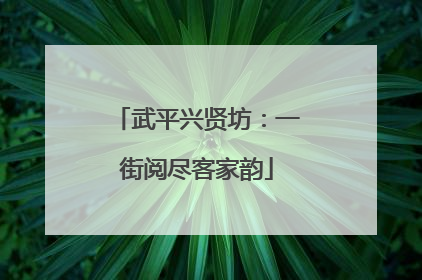 武平兴贤坊：一街阅尽客家韵