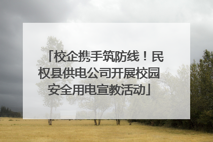 校企携手筑防线！民权县供电公司开展校园安全用电宣教活动