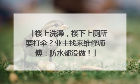 楼上洗澡，楼下上厕所要打伞？业主找来维修师傅：防水都没做！