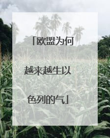 欧盟为何越来越生以色列的气