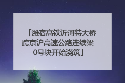 潍宿高铁沂河特大桥跨京沪高速公路连续梁0号块开始浇筑