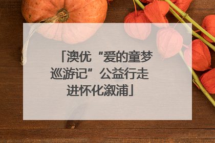 澳优“爱的童梦巡游记”公益行走进怀化溆浦