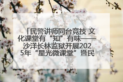 民警讲师同台竞技 文化课堂有“知”有味——沙洋长林监狱开展2025年“星光微课堂”暨民警优质课竞赛