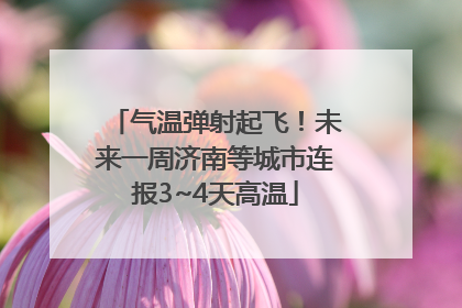 气温弹射起飞！未来一周济南等城市连报3~4天高温