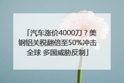 汽车涨价4000刀？美钢铝关税翻倍至50%冲击全球 多国威胁反制