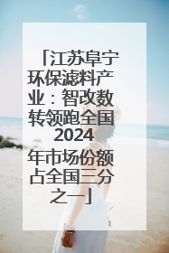 江苏阜宁环保滤料产业：智改数转领跑全国 2024年市场份额占全国三分之一