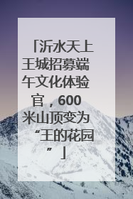 沂水天上王城招募端午文化体验官，600米山顶变为“王的花园”