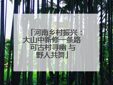 河南乡村振兴：大山中新修一条路 可古村寻幽 与野人共舞