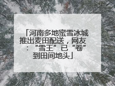 河南多地蜜雪冰城推出麦田配送，网友：“雪王”已“卷”到田间地头