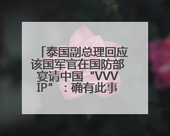 泰国副总理回应该国军官在国防部宴请中国“VVVIP”：确有此事，正在调查