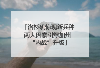 洛杉矶惊现新兵种 两大因素引爆加州“内战”升级