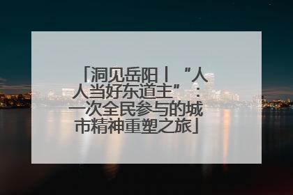 洞见岳阳丨“人人当好东道主”：一次全民参与的城市精神重塑之旅