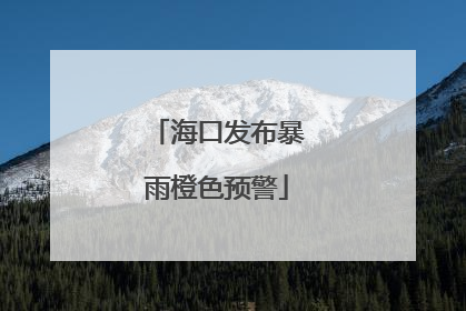 海口发布暴雨橙色预警