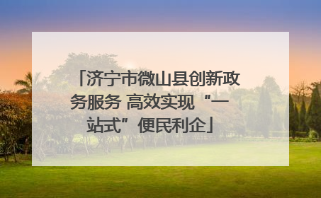 济宁市微山县创新政务服务 高效实现“一站式”便民利企