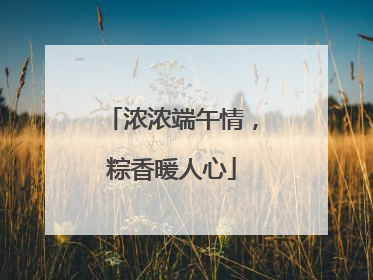 浓浓端午情，粽香暖人心