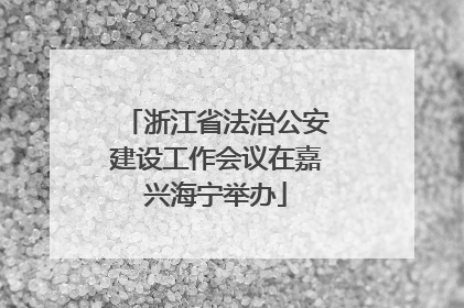 浙江省法治公安建设工作会议在嘉兴海宁举办