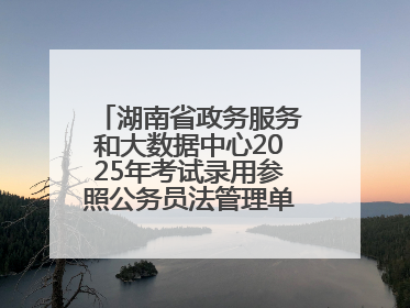 湖南省政务服务和大数据中心2025年考试录用参照公务员法管理单位工作人员拟录用人员名单公示