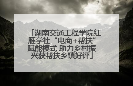 湖南交通工程学院红雁学社“电商+帮扶”赋能模式 助力乡村振兴获帮扶乡镇好评