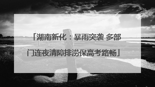 湖南新化：暴雨突袭 多部门连夜清障排涝保高考路畅