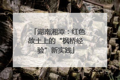 湖南湘潭：红色故土上的“枫桥经验”新实践