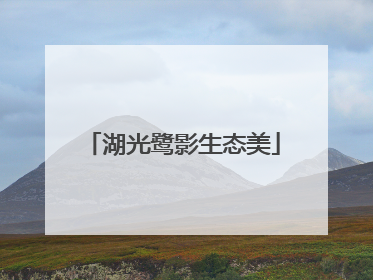 湖光鹭影生态美