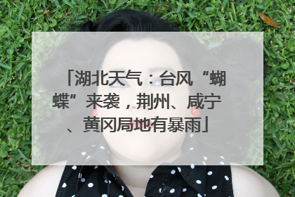 湖北天气：台风“蝴蝶”来袭，荆州、咸宁、黄冈局地有暴雨