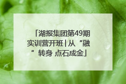 湖报集团第49期实训营开班│从“融”转身 点石成金
