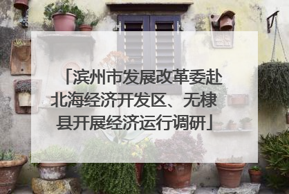 滨州市发展改革委赴北海经济开发区、无棣县开展经济运行调研