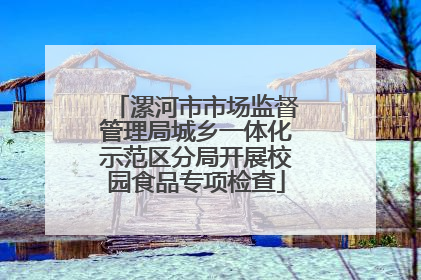 漯河市市场监督管理局城乡一体化示范区分局开展校园食品专项检查