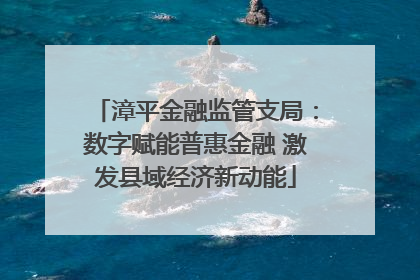 漳平金融监管支局：数字赋能普惠金融 激发县域经济新动能