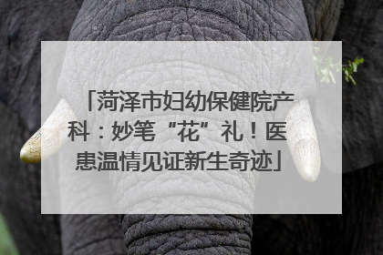 菏泽市妇幼保健院产科：妙笔“花”礼！医患温情见证新生奇迹