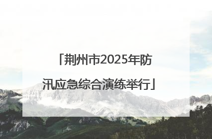 荆州市2025年防汛应急综合演练举行