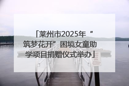 莱州市2025年“筑梦花开”困境女童助学项目捐赠仪式举办