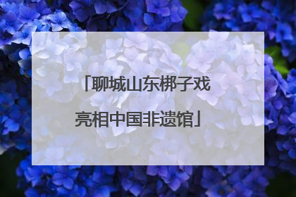聊城山东梆子戏亮相中国非遗馆